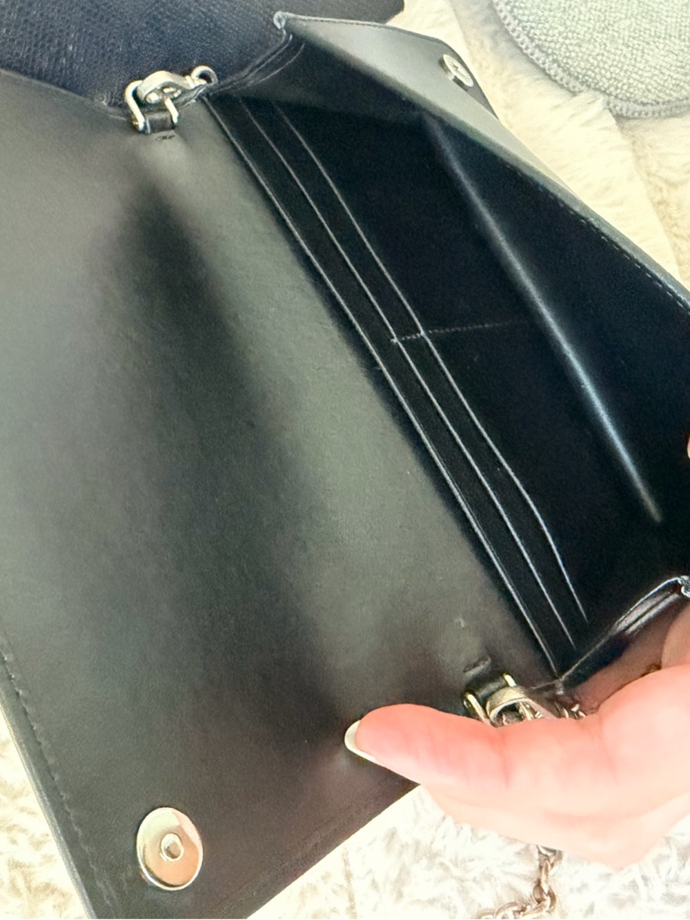 PRADA Black Satin Crystal Crossbody Clutch Bag 1DH044 - Picture 10 of 16